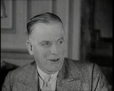 Charles B Cochran, English Theatrical Manager, Interviewing Female Performers, 1920s. Creator: British Pathe Ltd