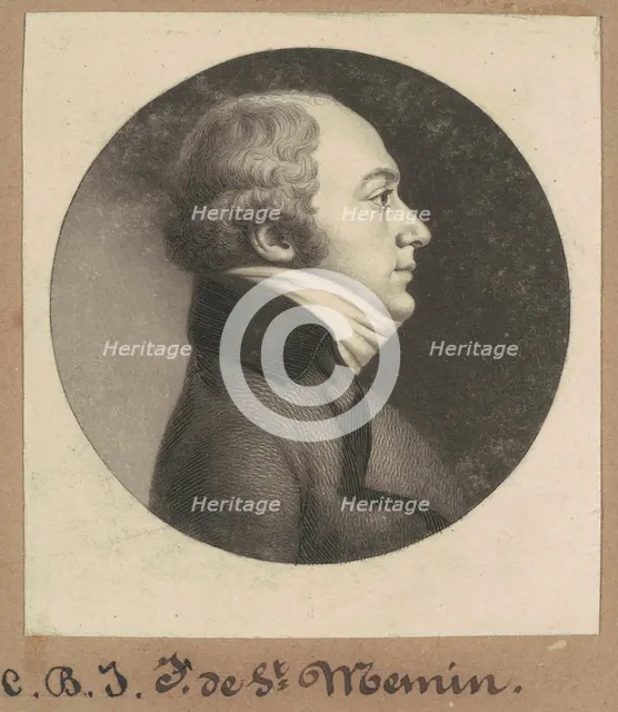 Charles Balthazar Julien Févret de Saint-Mémin, 1801. Creator: Charles Balthazar Julien Févret de Saint-Mémin.