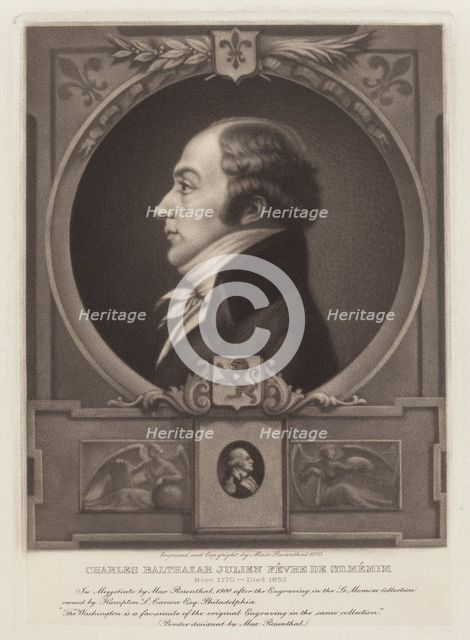 Charles Balthazar Julien Févret de Saint-Mémin, 1900. Creator: Max Rosenthal.
