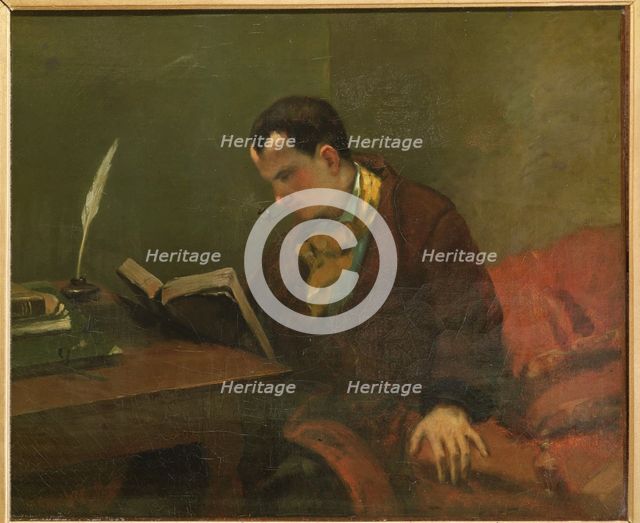 Charles Baudelaire (1821-1867), 1848. Artist: Courbet, Gustave (1819-1877)