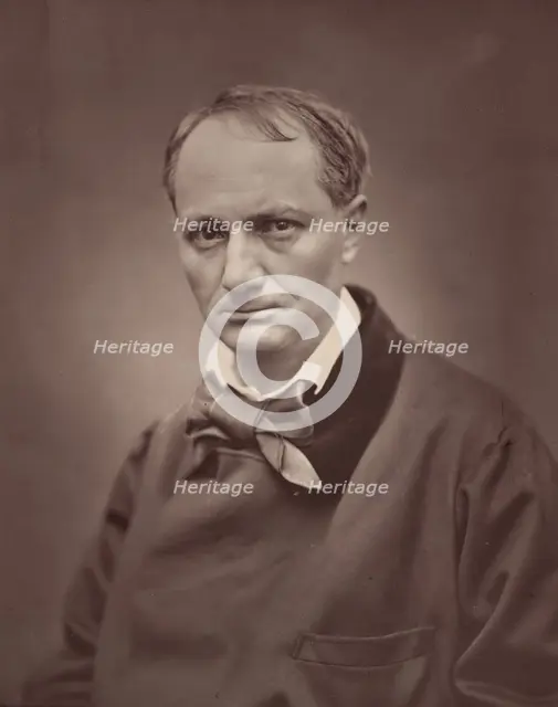 Charles Baudelaire, 1861, printed 1877. Creator: Etienne Carjat.