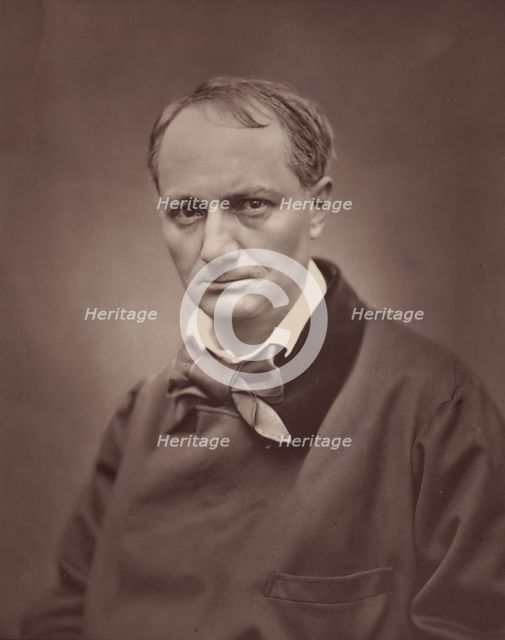 Charles Baudelaire, 1861, printed 1877. Creator: Etienne Carjat.