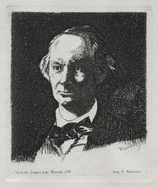 Charles Baudelaire, 1869. Creator: Edouard Manet (French, 1832-1883)