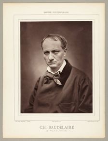 Charles Baudelaire (French poet, critic, and writer, 1821-1867), c. 1863. Creator: Etienne Carjat