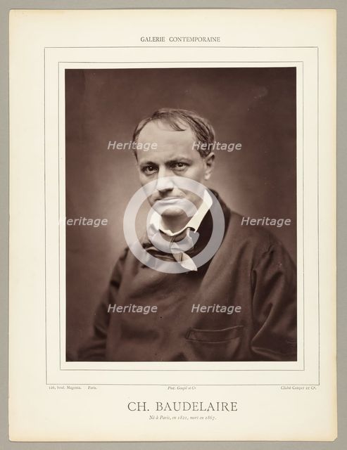 Charles Baudelaire (French poet, critic, and writer, 1821-1867), c. 1863. Creator: Etienne Carjat.