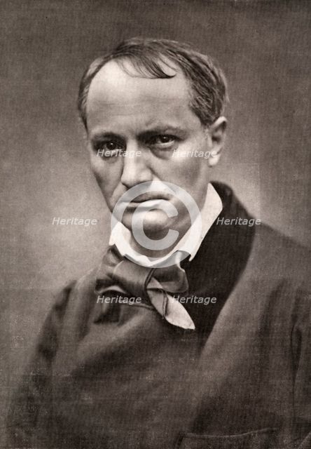 Charles Baudelaire, influential French poet, critic and translator, mid-19th century. Artist: Unknown