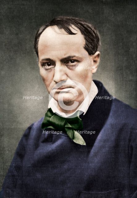Charles Baudelaire, influential French poet, critic and translator, mid-19th century.  Artist: Unknown.