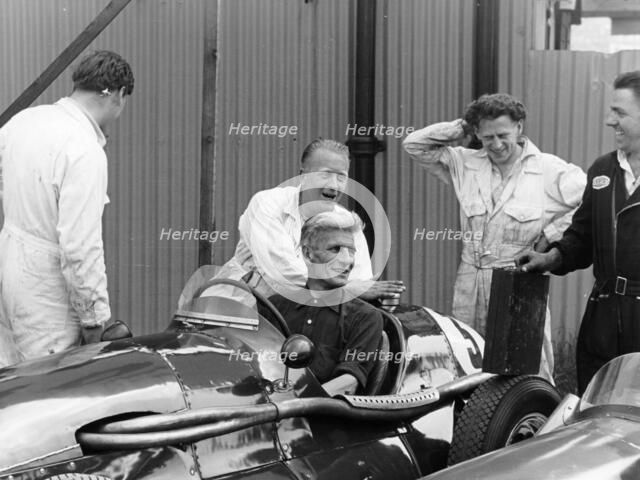 Charles Boulton with members of the Connaught team, Crystal Palace, London, 1954. Artist: Unknown