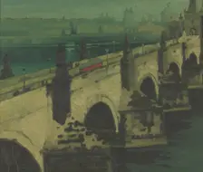 Charles Bridge in Prague, c1900-1949. Creator: Rene Leclercq