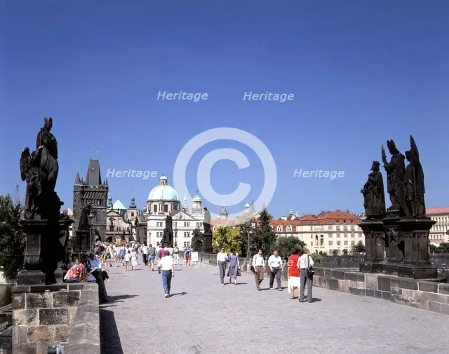 Charles Bridge, Prague, Czech Republic. Creator: Peter Thompson.
