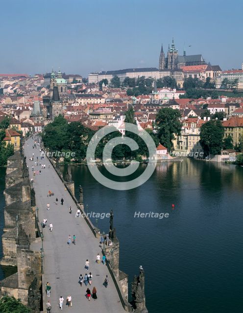 Charles Bridge, Prague, Czech Republic. Creator: Peter Thompson.