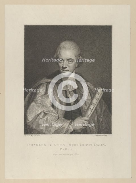 Charles Burney, April 1, 1784., April 1, 1784. Creator: Francesco Bartolozzi.