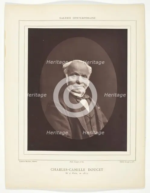 Charles-Camille Doucet, [French poet and playwright], c. 1880.  Creator: Goupil and Co.