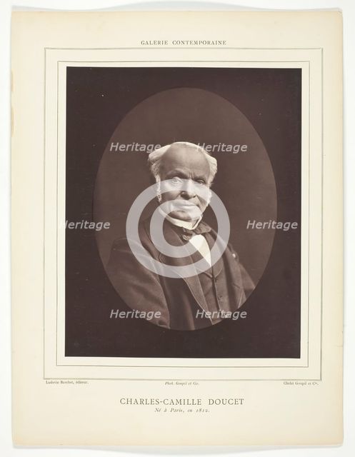 Charles-Camille Doucet, [French poet and playwright], c. 1880.  Creator: Goupil and Co.