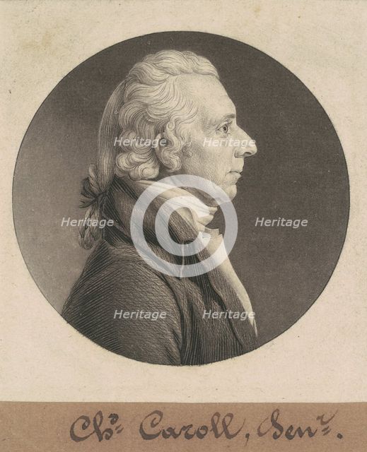 Charles Carroll, 1804. Creator: Charles Balthazar Julien Févret de Saint-Mémin.