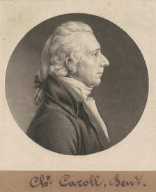 Charles Carroll, 1804. Creator: Charles Balthazar Julien Févret de Saint-Mémin