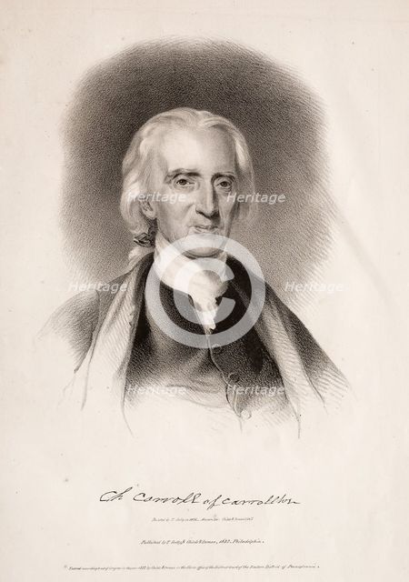 Charles Carroll of Carrollton, Maryland, 1832. Creator: Albert Newsam (American, 1809-1864).