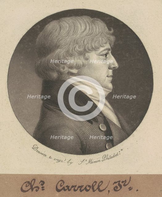 Charles Carroll, Jr., 1800. Creator: Charles Balthazar Julien Févret de Saint-Mémin.
