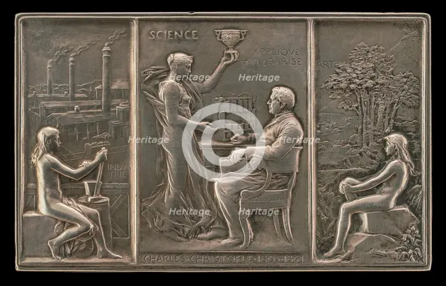 Charles Christofle, 1805-1863, Silversmith [obverse], 1892. Creator: Louis Oscar Roty.