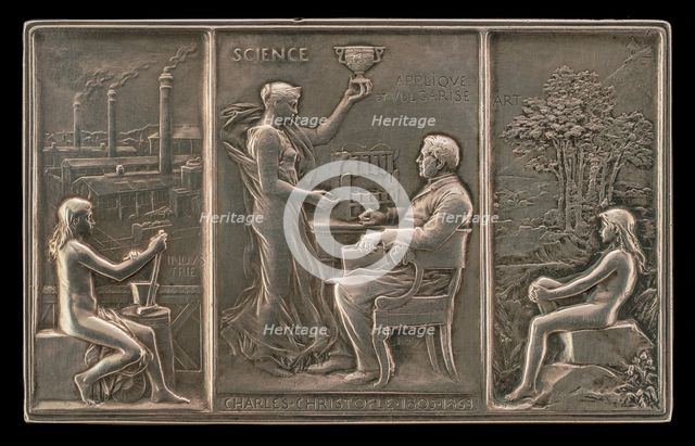 Charles Christofle, 1805-1863, Silversmith [obverse], 1892. Creator: Louis Oscar Roty.
