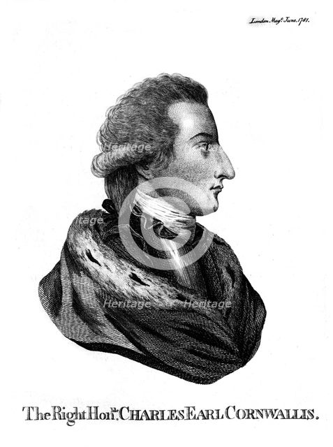 Charles Cornwallis (1738-1805), 1st Marquess Cornwallis, 1781. Artist: Unknown