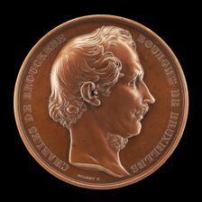 Charles de Brouckère, 1796-1860, Mayor of Brussels 1848 [obverse], 1854. Creator: Joseph Pierre Braemt