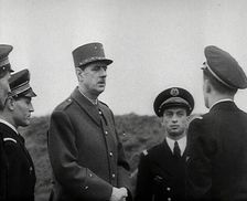 Charles de Gaulle Inspecting a Free French Pilot, 1942. Creator: British Pathe Ltd