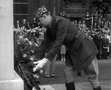 Charles de Gaulle Laying a Wreath, 1941. Creator: British Pathe Ltd