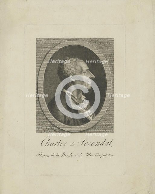 Charles de Secondat, Baron de Montesquieu (1689-1755), c. 1795. Creator: Anonymous.