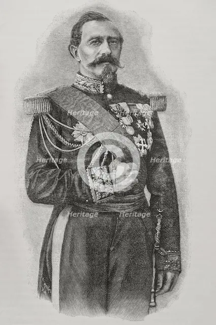 Charles Denis Bourbaki, (1816-1897), French general, 1891. Creator: Unknown.