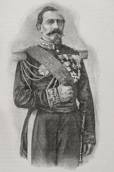 Charles Denis Bourbaki, (1816-1897), French general, 1891. Creator: Unknown