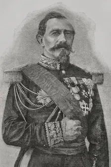 Charles Denis Bourbaki, (1816-1897), French general, 1891. Detail. Creator: Unknown