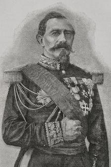 Charles Denis Bourbaki, (1816-1897), French general, 1891. Detail. Creator: Unknown