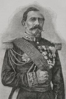 Charles Denis Bourbaki, (1816-1897), French general, 1891. Detail. Creator: Unknown
