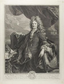 Charles d'Hozier, King's Genealogist, 1691. Creator: Gerard Edelinck