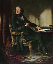 Charles Dickens 1812-1870. - Gemälde von Maclise 1934. Creator: Unknown