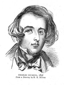 Charles Dickens, 1837. Artist: H K Brown