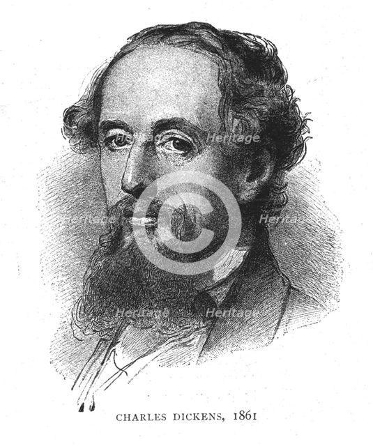 Charles Dickens, 1861. Artist: Wilhelm Auguste Rudolf Lehmann.