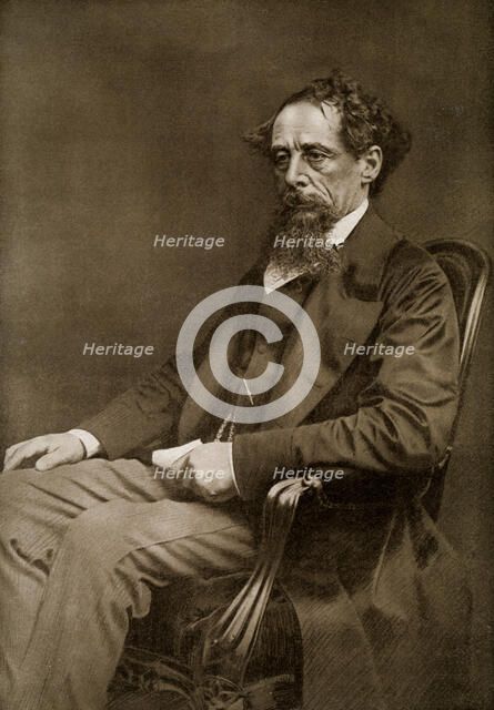 Charles Dickens, 19th century English author, (1910). Artist: Unknown