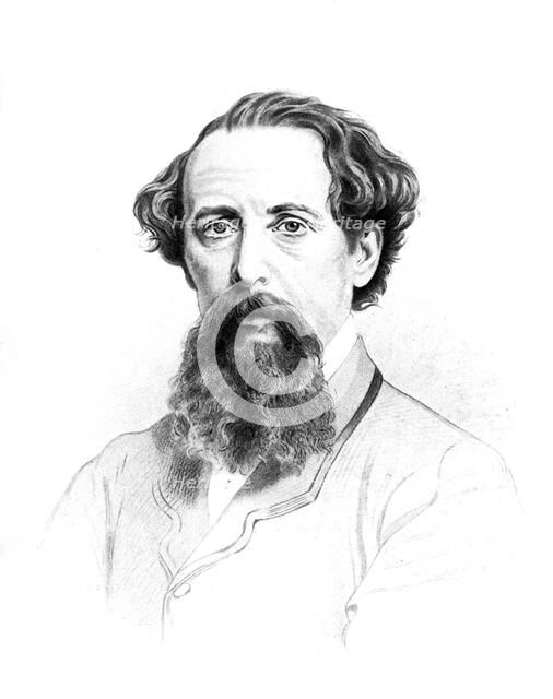 Charles Dickens, 19th century English author, (1910). Artist: Unknown