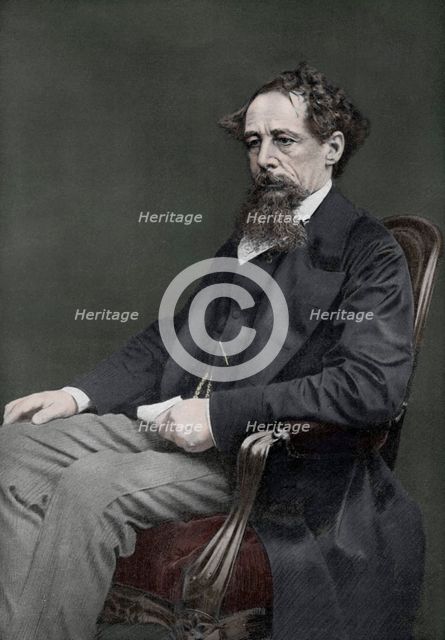 Charles Dickens, 19th century English author, (1910). Artist: Unknown