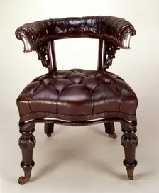 Charles Dickens chair, before c1859. Creator: Unknown