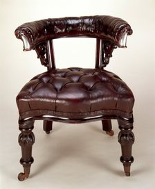 Charles Dickens chair, before c1859. Creator: Unknown