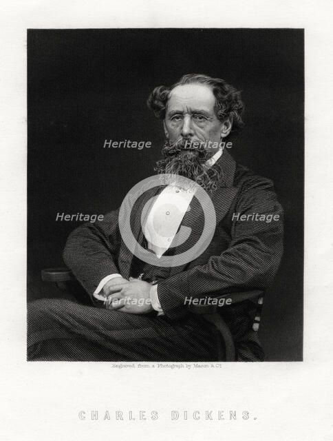 Charles Dickens, English novelist and journalist, 1876. Artist: Unknown