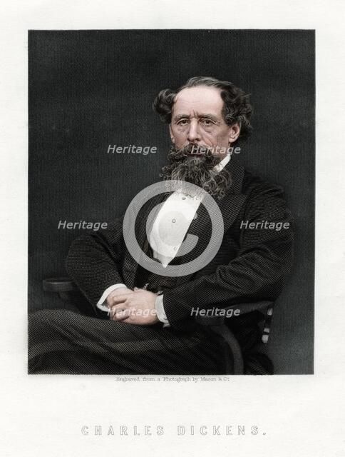 Charles Dickens, English novelist and journalist, 1876.  Artist: Unknown.