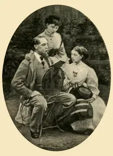 Charles Dickens Reading To His Daughters, 1865 (1910). Creators: Mason & Co, Robert Hindry Mason