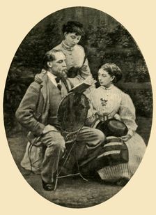 Charles Dickens Reading To His Daughters, 1865 (1910). Creators: Mason & Co, Robert Hindry Mason
