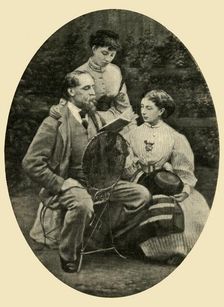 Charles Dickens Reading To His Daughters, 1865 (1910). Creators: Mason & Co, Robert Hindry Mason