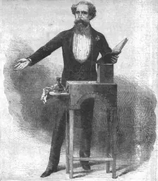 Charles Dickens's last reading at St. James's Hall, March 15, 1870, (1901). Creator: Unknown
