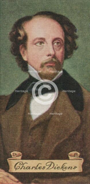 Charles Dickens, taken from a series of cigarette cards, 1935. Artist: Unknown
